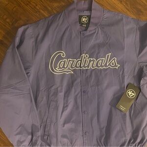 St. Louis Cardinals 47 Brand Vintage Style Bomber Jacket Medium NWT